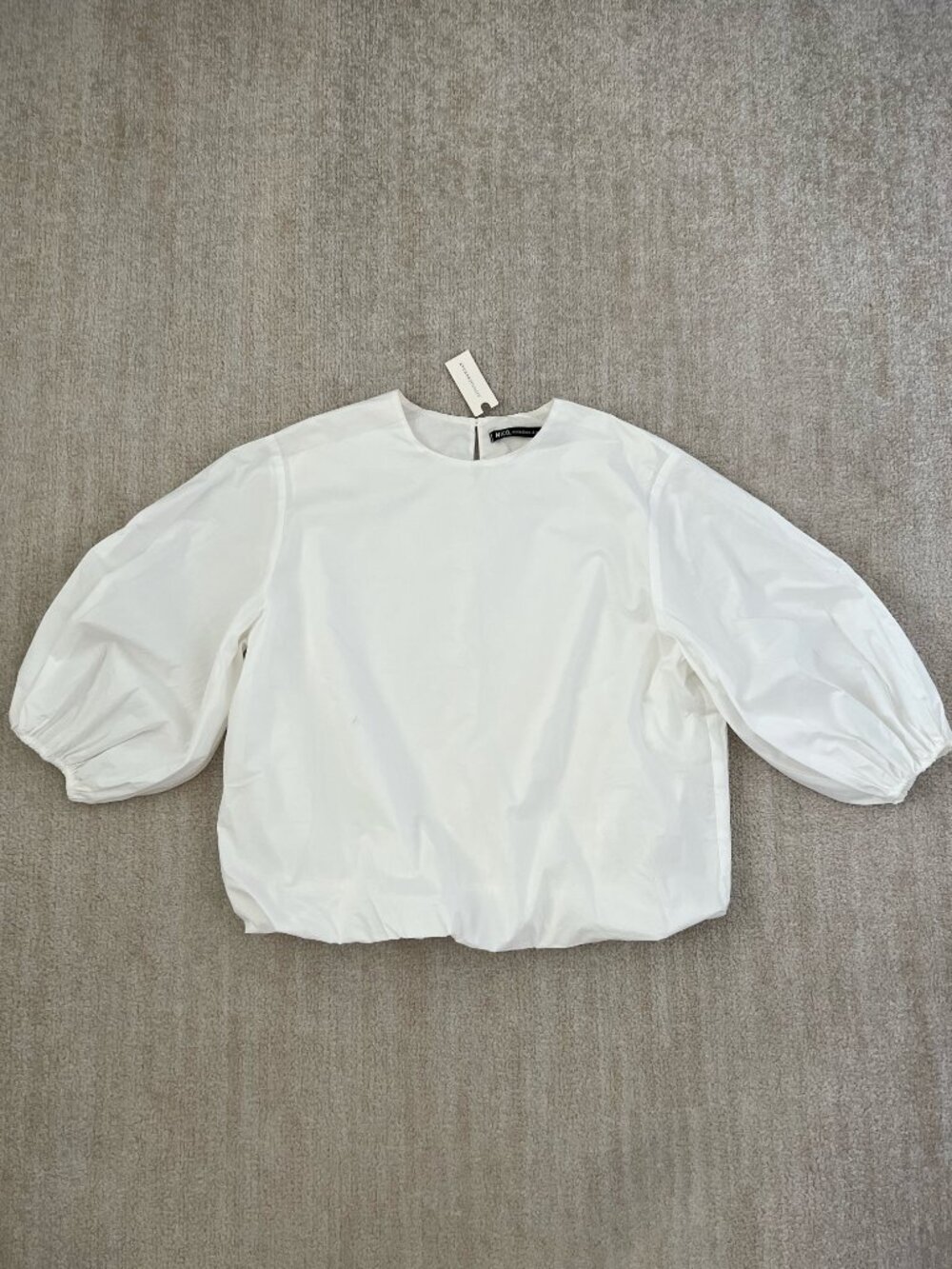 NWT Anthropologie Nico White Puff Sleeve Cotton Blouse Top S